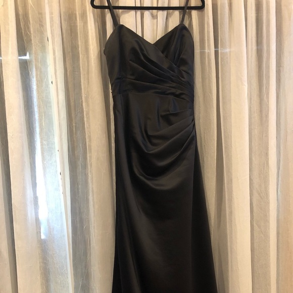 Black Satin Gown - Picture 1 of 8